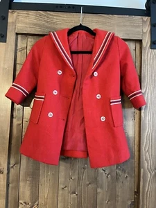 kids vintage wool peacoat sailor nautical preppy spring or winter boys or girls - Picture 1 of 13