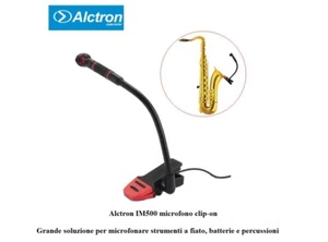 Alctron IM500 MICROFONO PER FIATI SAX SASSOFONO TROMBA PERCUSSIONI BATTERIA etc - Foto 1 di 7