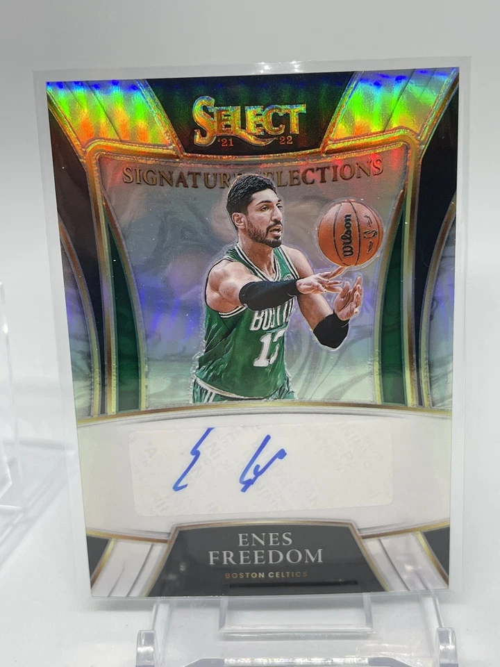 2021-22 Panini Select Signature Silver Prizm Enes Freedom Auto Boston (B187) - Image 1 of 4