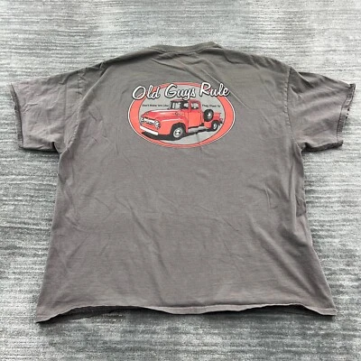 Рубашка Old Guys Rule размер 2XL мужская Ford F100 F150 1950 Hot Rods футболка серая - Изображение 1 из 4