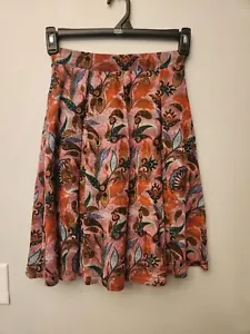 Gonna plissettata LuLaRoe Madison XS (0-4) rosa fiori paisely nuova senza etichette - Foto 1 di 7