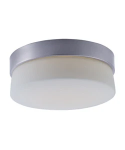 Flux 7"W 1-Light LED Flush Mount Light Fixture Satin Silver Finish - Picture 1 of 8