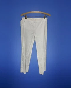 Brooks Brothers Pants Size 6 Stretch 346 White Ankle 29X25 Side Zip Cotton Blend - Picture 1 of 21