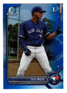 Luis Meza 2022 Bowman cromo 1er año refractor azul 40/150 Toronto Blue Jays - Imagen 1 de 2