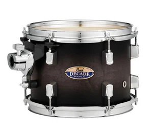 Pearl Decade Maple 12x8 Satin Black Burst Lacquer Rack Tom Drum WorldShip Dealer - Picture 1 of 1