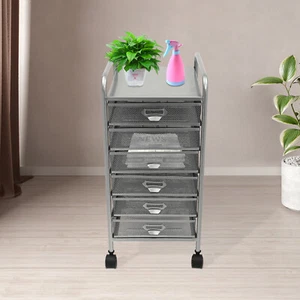 6 Layers Offices Rolling File Cabinet Kitchen Utilities Cart Storage Organizer - Picture 1 of 17