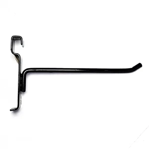 10-Count 6" Gloss Black Metal S-Style Hooks for 3" Grid Wall- Tucker Rocky BLK6H - Picture 1 of 4
