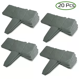 New 20-Pcs Garden Border Edging, Cobbled Stone Effect for Lawn or Flower Beds - Picture 1 of 8