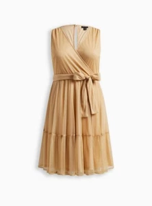 Torrid At The Knee Glitter Surplice Tiered Dress Plus Size 1 1X 14-16 #D02907 - Picture 1 of 5