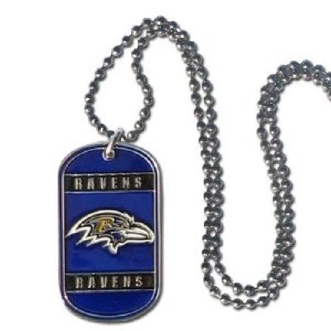 Baltimore Ravens Necklace Necktag Dog Tag New in Package Neck Tag Cover