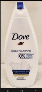 Dove Body Wash Deep Nourishing Softer Smooth Skin 0% Parabens-  6 BOTTLES×16.9oz - Picture 1 of 3