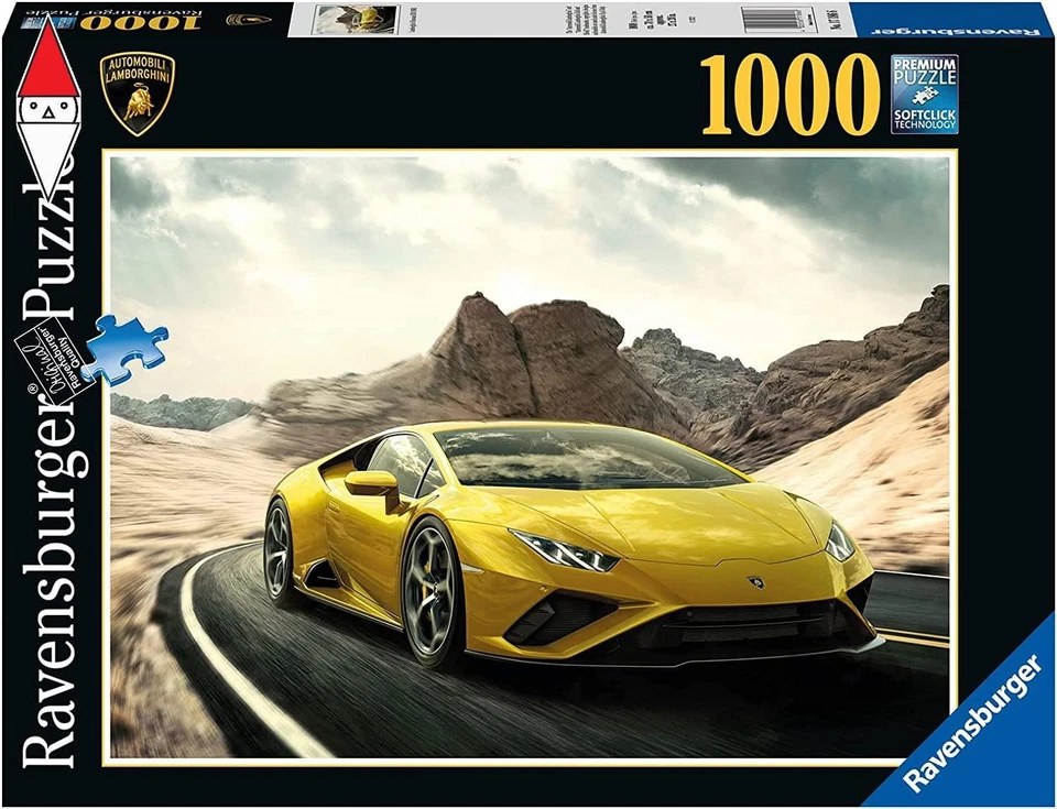PUZZLE TEMATICO RAVENSBURGER LAMBORGHINI HURACAN EVO RWD 1000 PZ - Immagine 1 di 2