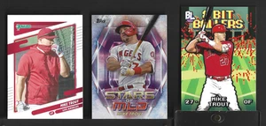 3 cards Topps Mike Trout 2020 Donruss, Stars of MLB & 8 Bit Ballers Angels - Picture 1 of 2
