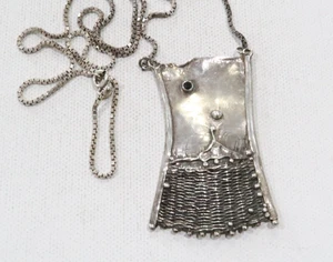 Unikat Designer Sterling Abstrakt Gesicht Anhänger Brutalist Modernist 925 OOAK - Bild 1 von 8