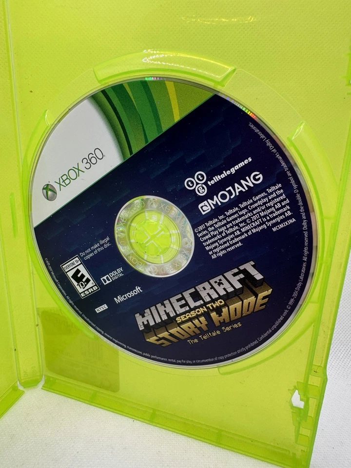 Minecraft Temporada Dos Modo Historia (Microsoft Xbox 360, 2017) Solo Disco Foto 1 de 1