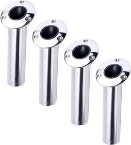 4x Soporte de caña de pescar para barco de acero inoxidable marino 316 montaje empotrado de 30 grados - Imagen 1 de 10