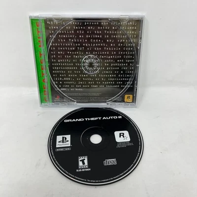 Grand Theft Auto 2 Greatest Hits (Sony PlayStation 1, 1999) Sin Manual - FUNDA NUEVA Foto 1 de 3