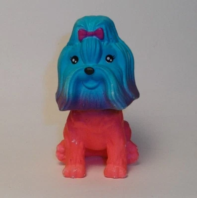 Barbie Color Me Lindo Perro Rosa y Azul PVC Figura Mattel 2014 Foto 1 de 4