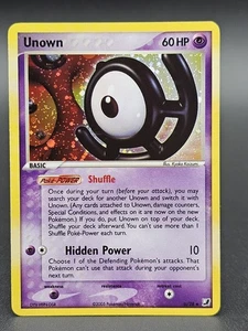 Tarjeta holográfica ultra rara de las fuerzas invisibles U/28 EX de Pokémon TCG desconocido - Imagen 1 de 8