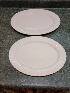 2 Johnson Btos. Regency Snowhite platters 12" and 14" - Picture 1 of 4