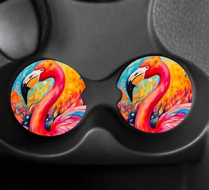 Flamingo 2er Set Auto Untersetzer #170 - Bild 1 von 1