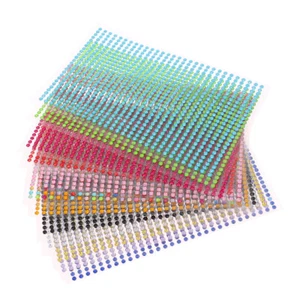 750pcs Diamant Cristal Strass Autocollant Auto-Adhésif Décalque Acrylique - Picture 1 of 23