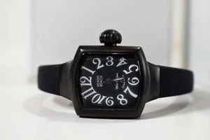 Glam Rock Women's MBD27021 Miami Beach Art Deco Black Dial Black Silicone Watch - Picture 1 of 7