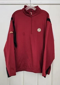 Nike Golf Therma Fit Giacca Uomo XL Rosso PGA Tour No CA Logo L/S 1/4 Zip Pullover - Foto 1 di 17