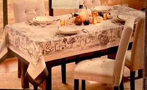 Tahari THANKSGIVING TOILETTE TÜRKEI TISCHDECKE neutral braun Wald 60 x 84 NEU - Bild 1 von 4