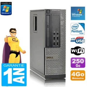 PC DELL 7010 SFF Intel G840 RAM 4Go Disque Dur 250 Go DVD Wifi Windows XP Pro - Imagen 1 de 1