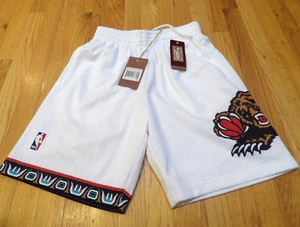 MITCHELL & NESS NBA HWC VANCOUVER GRIZZLIES SWINGMAN WHITE SHORTS SIZE S - Picture 1 of 4