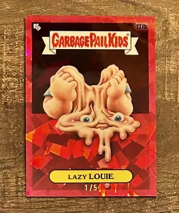 2022 Garbage Pail Kids Sapphire Red Refractor 1/5 Lazy Louie 177b Bookend - Picture 1 of 1