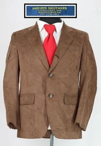 New Brooks Brothers Brooksuede Men's Brown 3-2 Roll Sport Coat Blazer Size 38SH - Picture 1 of 11