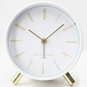 One Six Eight London Maya Alarm Clock, White, 11cm - Picture 1 of 4