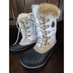 Dream Pairs Botas de Nieve Invierno Impermeables Imitación Piel Forradas Botas Blanco Beige 9 - Imagen 1 de 14