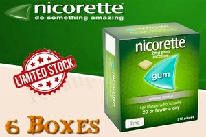 Nicorette Chewing Gum Original 2mg of 210 x 6 Boxes Expiry 2027 - Picture 1 of 1