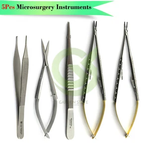 Mikrochirurgie-Kit Micro-Naht Castroviejo Str + DVD Debakey Zange Nuss Schere - Bild 1 von 6