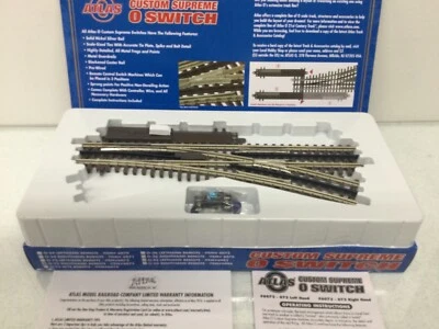 Atlas #6073 O Gauge 3-Rail Custom Supreme O-72 Right Hand Remote Switch NEW - Image 1 of 3