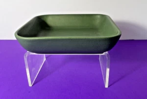 Hyalyn Pottery Hickory NC Mid Century Mod 222 Green Square Tray MCM Classic - Picture 1 of 10
