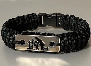 Paracord Armband * Militär * Schlachtfeldkreuz * Einige gaben alles * Nie vergessen - Bild 1 von 4