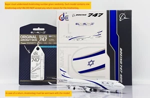 [TAG] EL AL B747-400 Reg: 4X-ELA JC Wings Scale 1:400 Diecast model XX40108 (E) - Picture 1 of 6