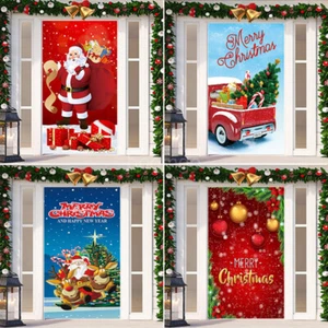 Hot sale - Door Hanging Christmas Door Cover Window Sign Banners Christmas Decor - Picture 1 of 98