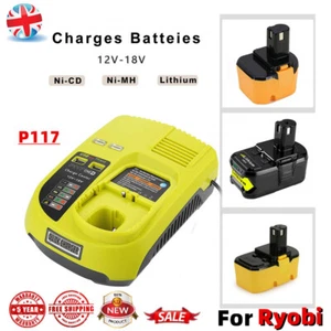 UK Plug 18V P117 Fast Charger For Ryobi ONE Plus P108 RB18L50 Battery P107 P104 - Picture 1 of 11