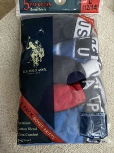 U.S. Polo Assn. Boxer Brief's 5 Piece Pack Boy's Size Large (12/14) - Picture 1 of 2