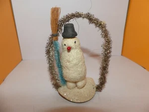 VINTAGE  ANNEES 50-60 ARTICLE SAPIN DE NOEL  FIGURINE GUIRLANDE BONHOMME NEIGE - Imagen 1 de 3