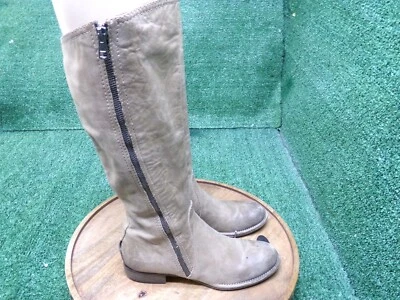 Женские коричневые желтовато-коричневые кожаные сапоги для верховой езды на молнии AF Alberto Fermani размер 36,5 США 6,5 М - Изображение 1 из 4