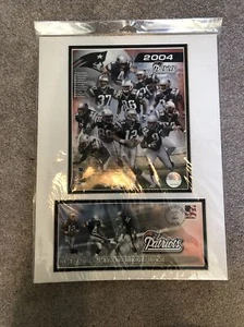 New England Patriots 2004 First Day Issue Stamp SEALED Matted Art 02035 - Picture 1 of 4