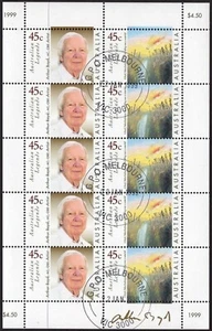 Australian Legends Arthur Boyd 1999 hoja de 10 goma completa CTO fina usada - Imagen 1 de 1