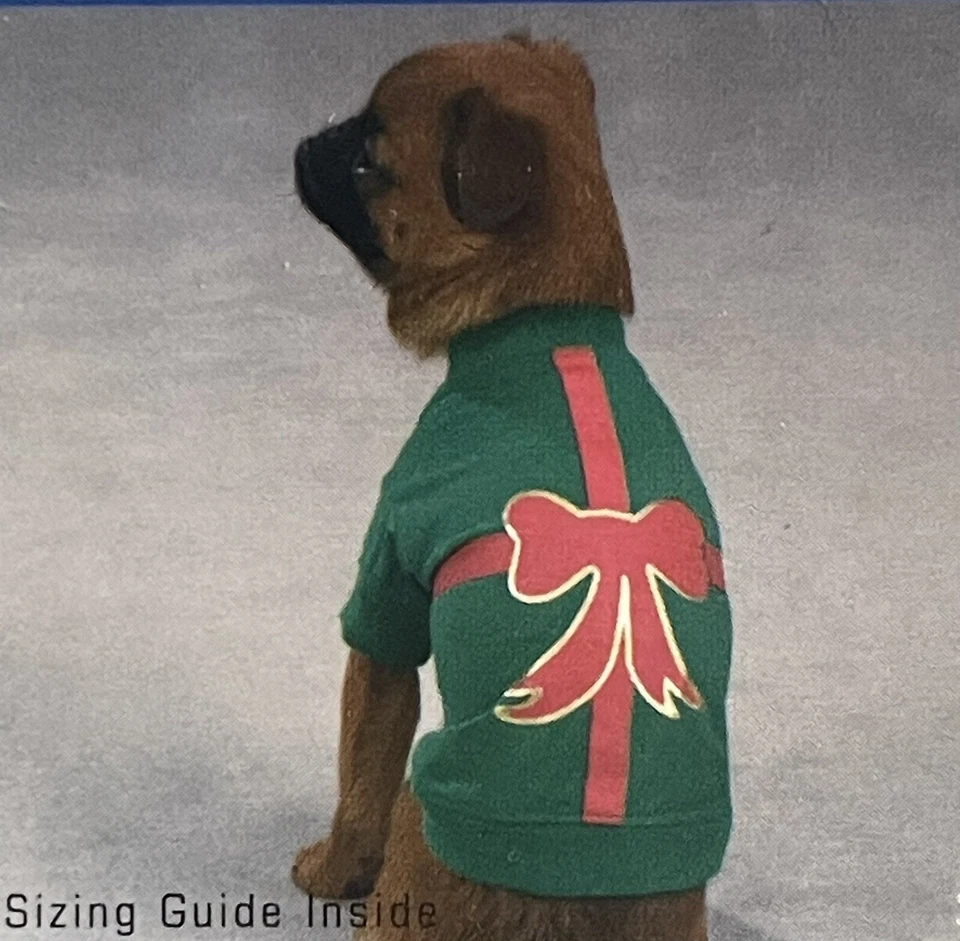 Camiseta Informal Regalo Canino Talla X-Pequeña Navidad Roja Verde y Dorada Ropa para Perros Foto 1 de 4