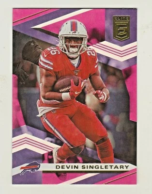 2020 Panini Donruss Elite PINK PARALLEL #10 DEVIN SINGLETARY Buffalo Bills - Image 1 of 2
